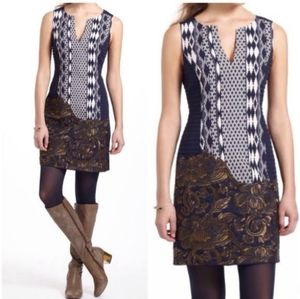 Anthropologie Floreat Mika Ikat sheath dress